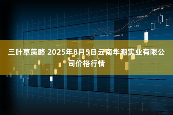 三叶草策略 2025年8月5日云南华潮实业有限公司价格行情